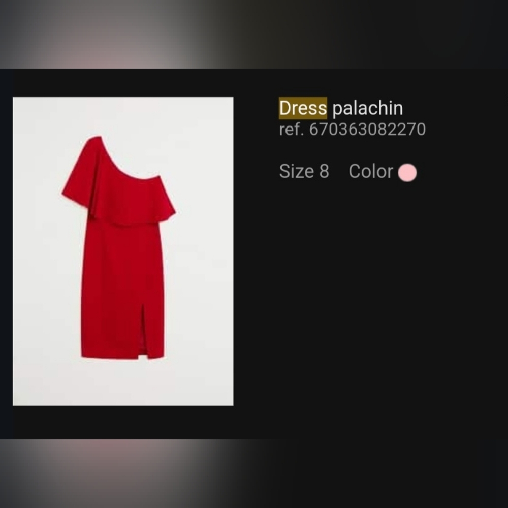 One shoulder red dress